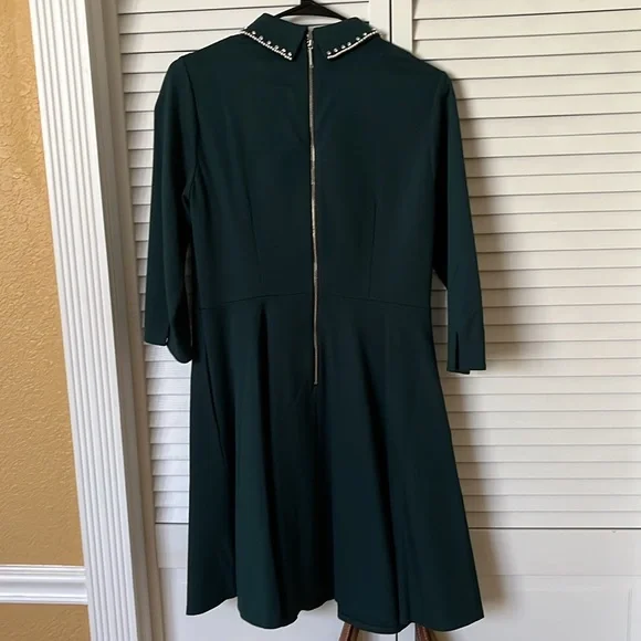 Kate Spade Green Diamanté Collar Dress. NWT - Picture 3 of 13